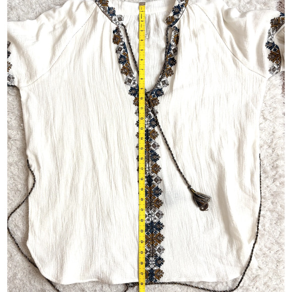 Scarlet Poppies Ibiza Small Medium Tunic Top Chic Embroidered Belted Beach - Picture 16 of 16